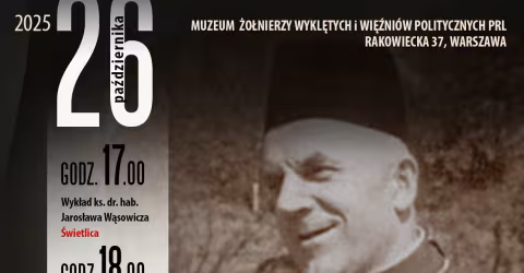 Zapraszamy na wykład ks. prof. Jarosława Wąsowicza poświęcony ks. Wojciechowi Zinkowi